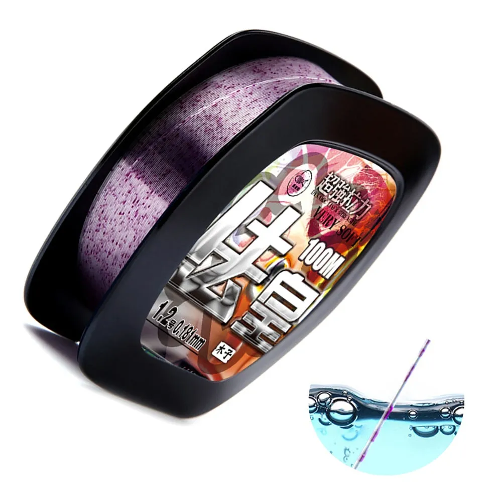 100m Invisible Fishing Line Speckle Line 3D Spotted Nylon super Strong Sinking Thread Fluorocarbon