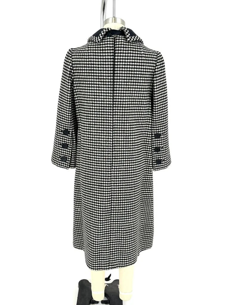 1969 Geoffrey Beene Wool Houndstooth Dress