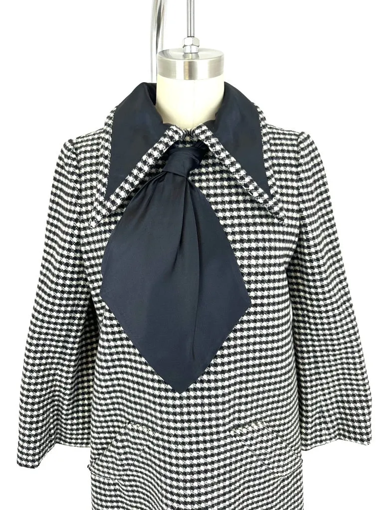 1969 Geoffrey Beene Wool Houndstooth Dress