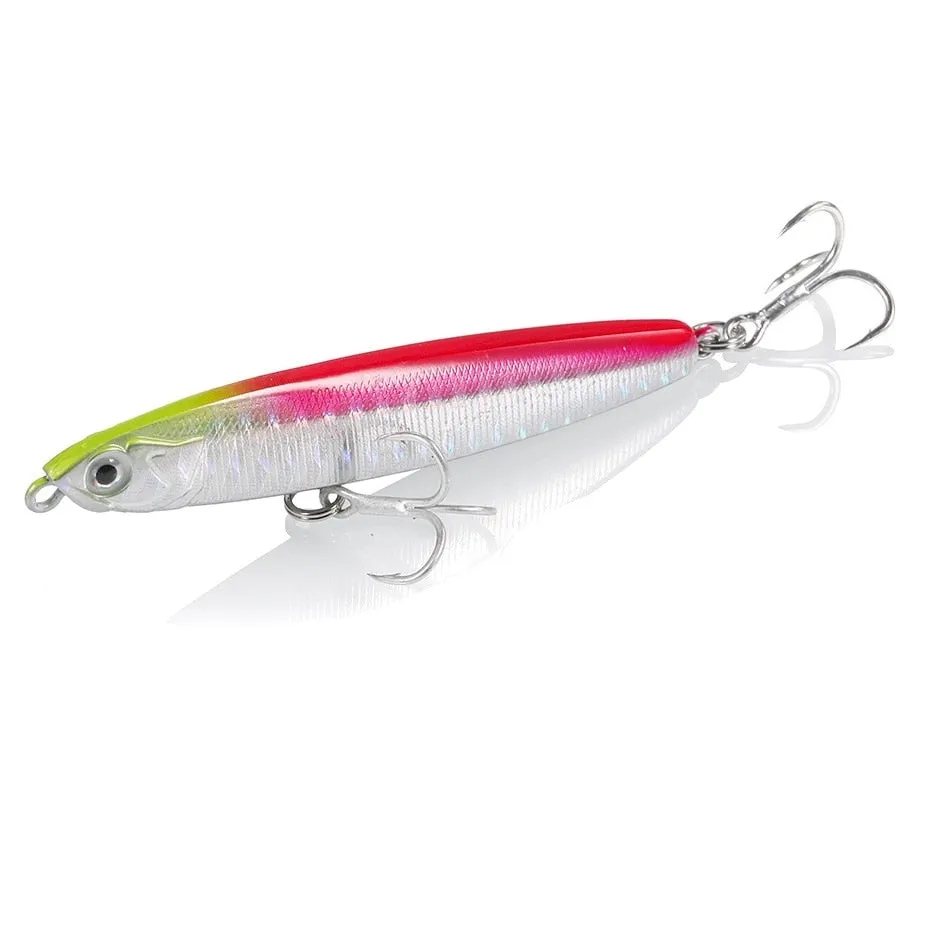 1PCS Pencil Bait Sinking Minnow Fishing Lure 10-24g Bass Trolling Lure Hard Bait Diving Sinking Treble Hooks Fishing Tackle