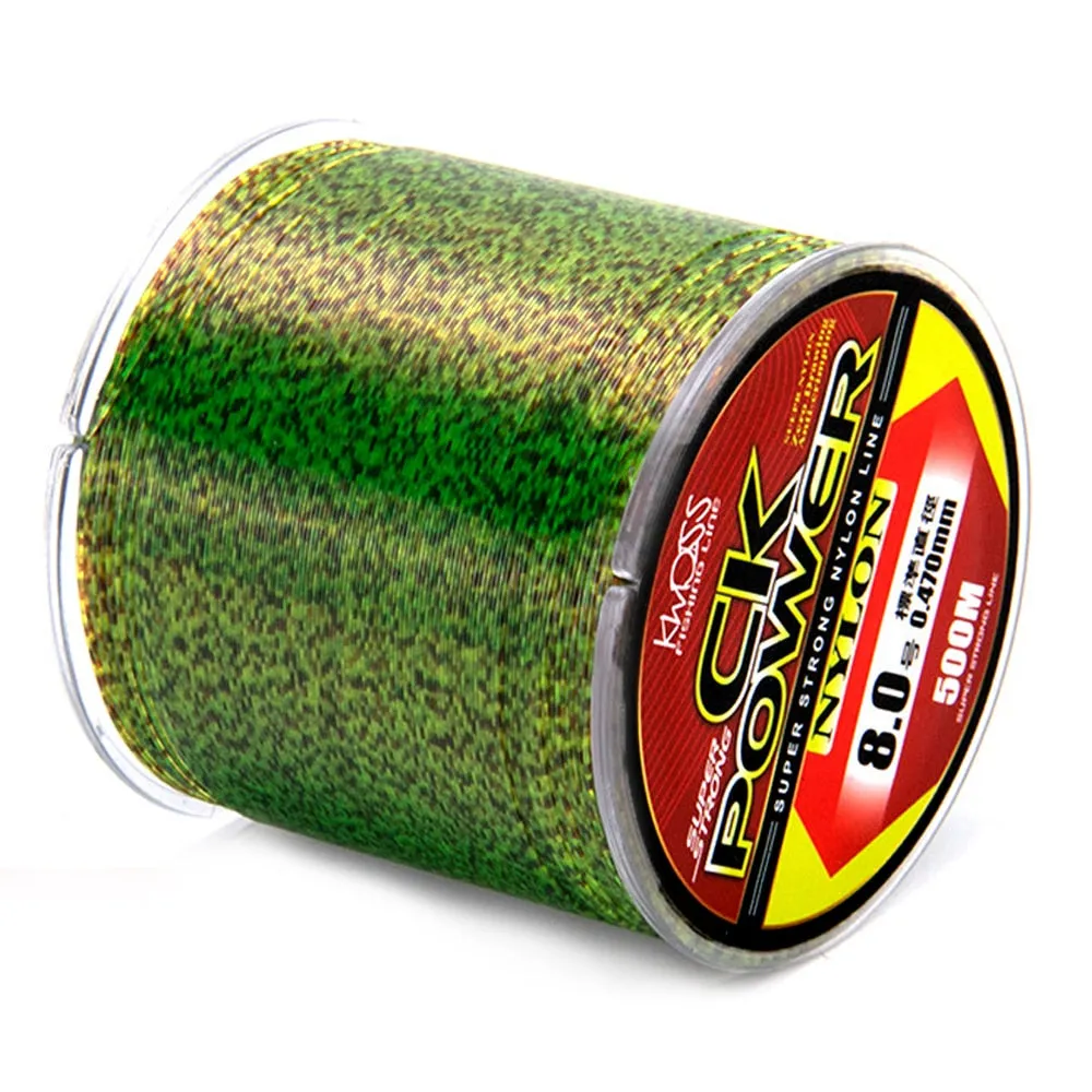 500m Fluorocarbon Invisible Spoted Line Fly Fishing Line Bionic Monofilament Fish Line Speckle Nylon Thread Fishing Line