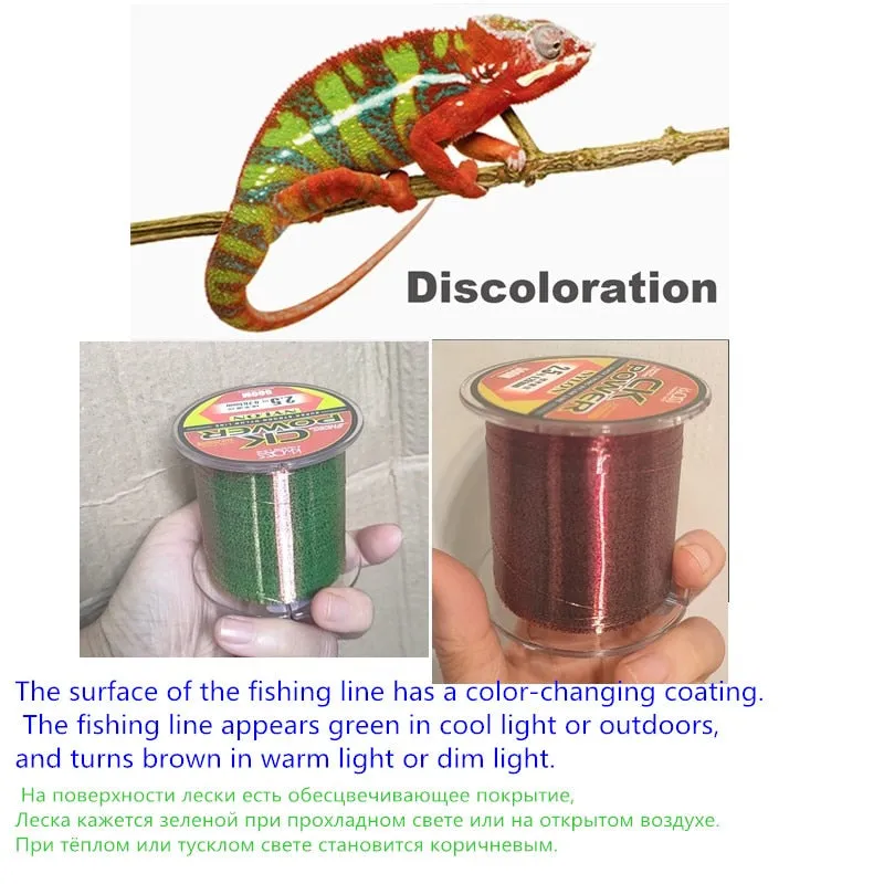 500m Fluorocarbon Invisible Spoted Line Fly Fishing Line Bionic Monofilament Fish Line Speckle Nylon Thread Fishing Line
