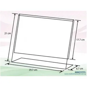 Acrylic L Shape Display A4 A-LL-A4