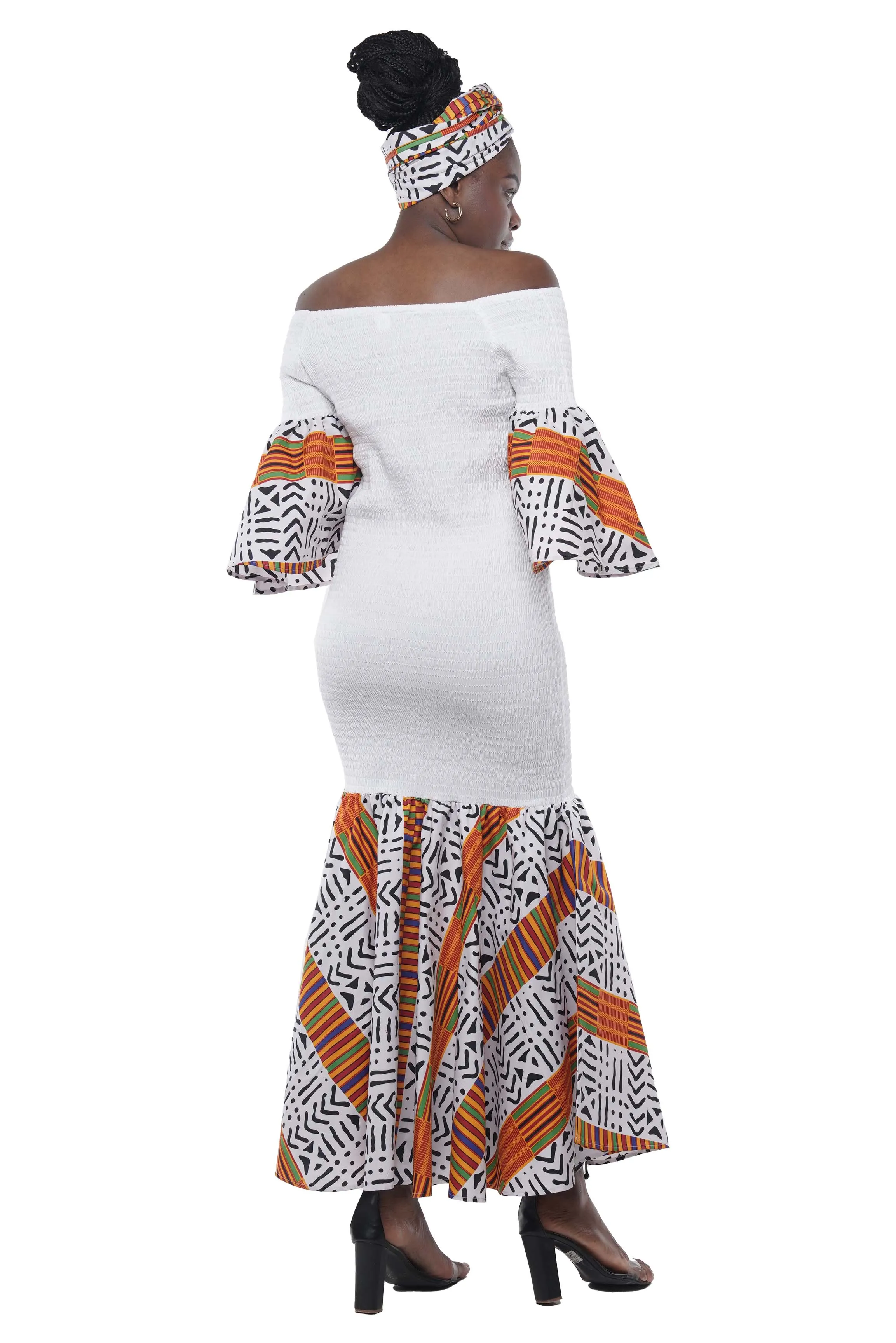 African Long Smoked Mermaid/Fish Tail Dress