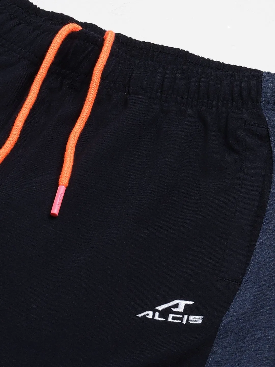 Alcis Men Navy Blue Slim Fit Solid Track Pants