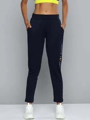 ALCIS Women Navy Blue Solid Track Pants