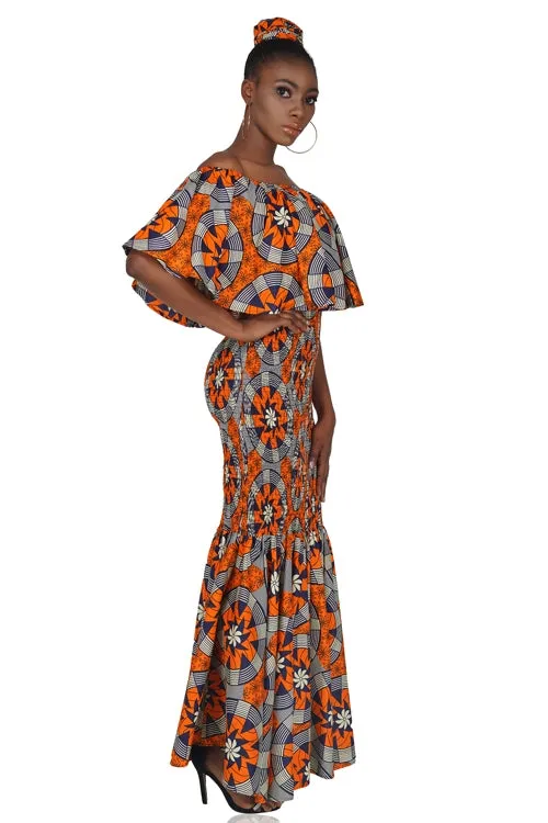 Ankara Long Smoked Mermaid/Fish Tail Dress