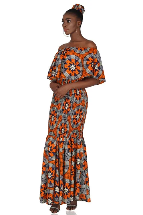 Ankara Long Smoked Mermaid/Fish Tail Dress