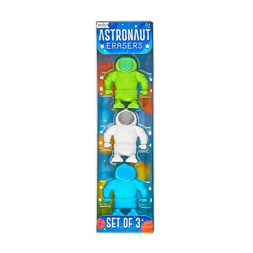 Astronaut Erasers Set of 3