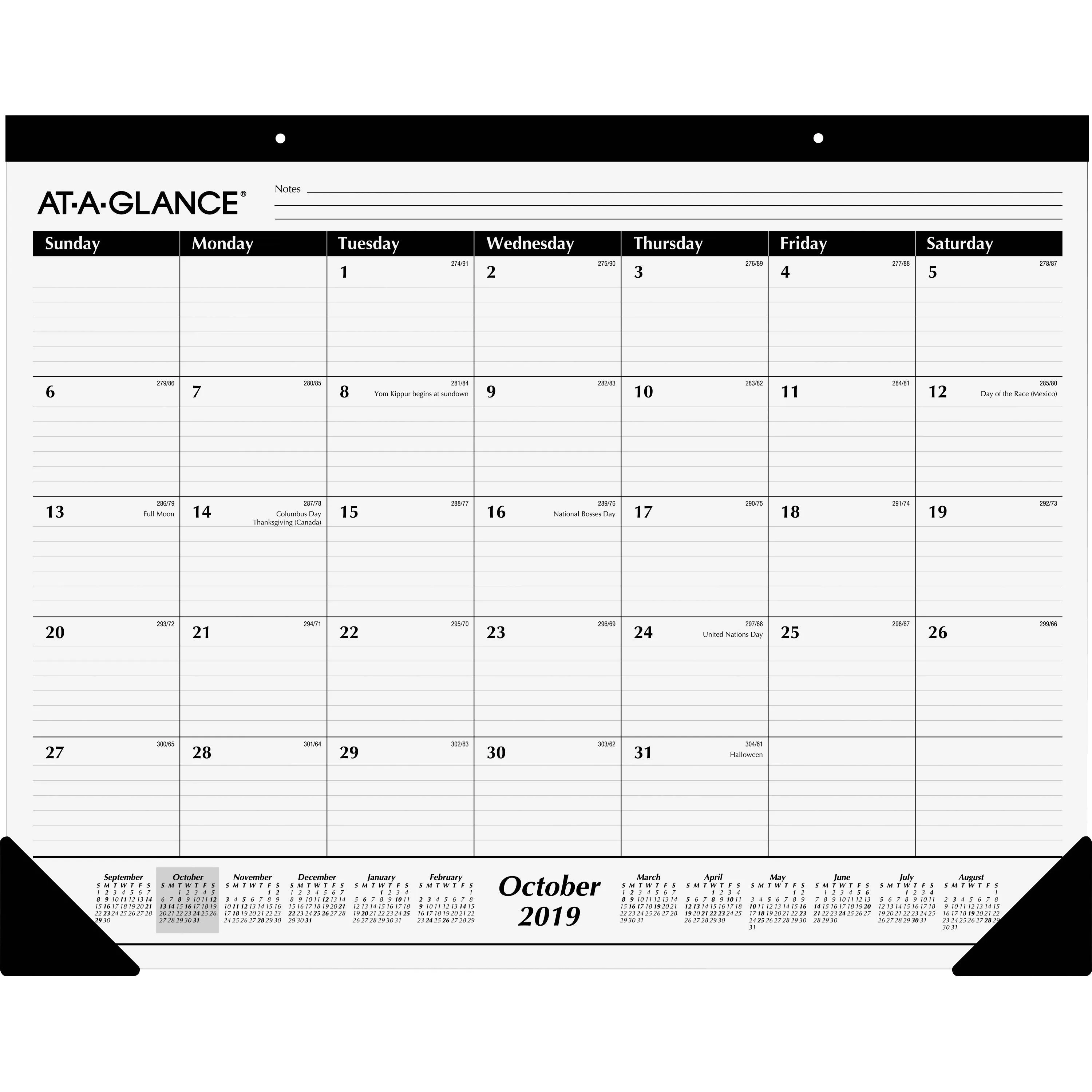 At-A-Glance 16-Month Monthly Desk Pad