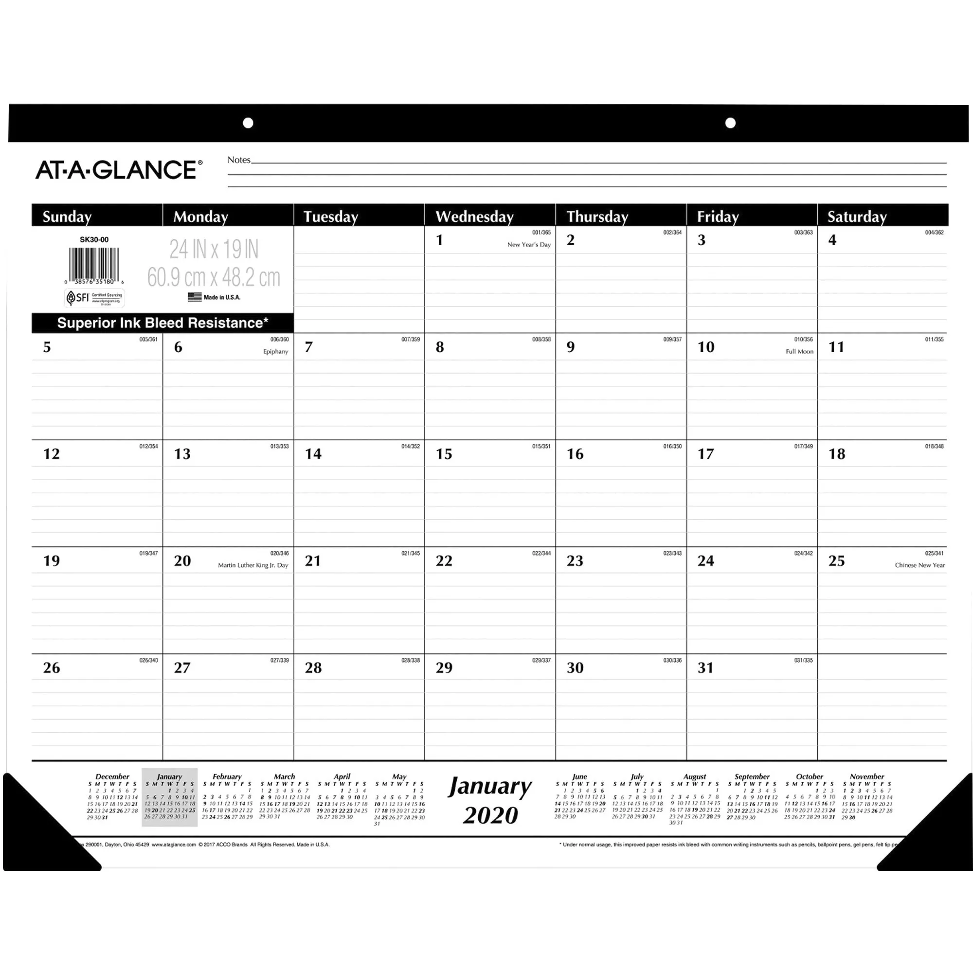 At-A-Glance Classic Monthly Desk Pad