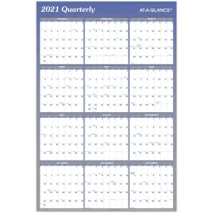 At-A-Glance Erasable/Reversible Yearly Wall Planner