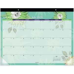 At-A-Glance Paper Flowers Academic Calendar Desk Pad