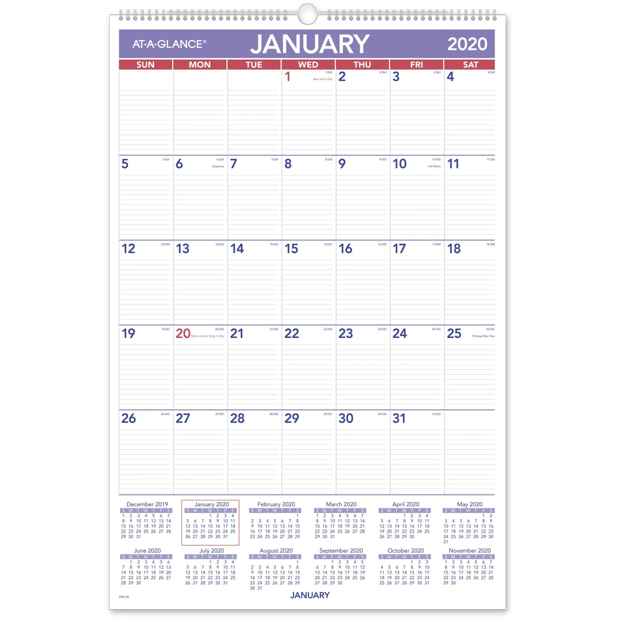 At-A-Glance Recycled Monthly Wall Calendar