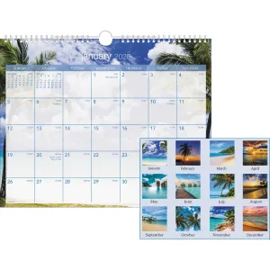 At-A-Glance Tropical Escape Monthly Wall Calendar