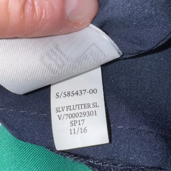 Banana Republic Navy 3/4 Flutter sleeve fit &amp; flare dress size 8