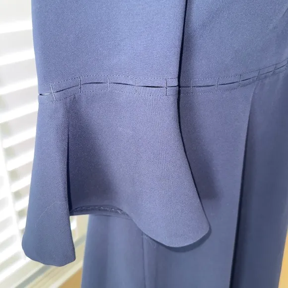 Banana Republic Navy 3/4 Flutter sleeve fit &amp; flare dress size 8
