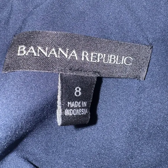 Banana Republic Navy 3/4 Flutter sleeve fit &amp; flare dress size 8