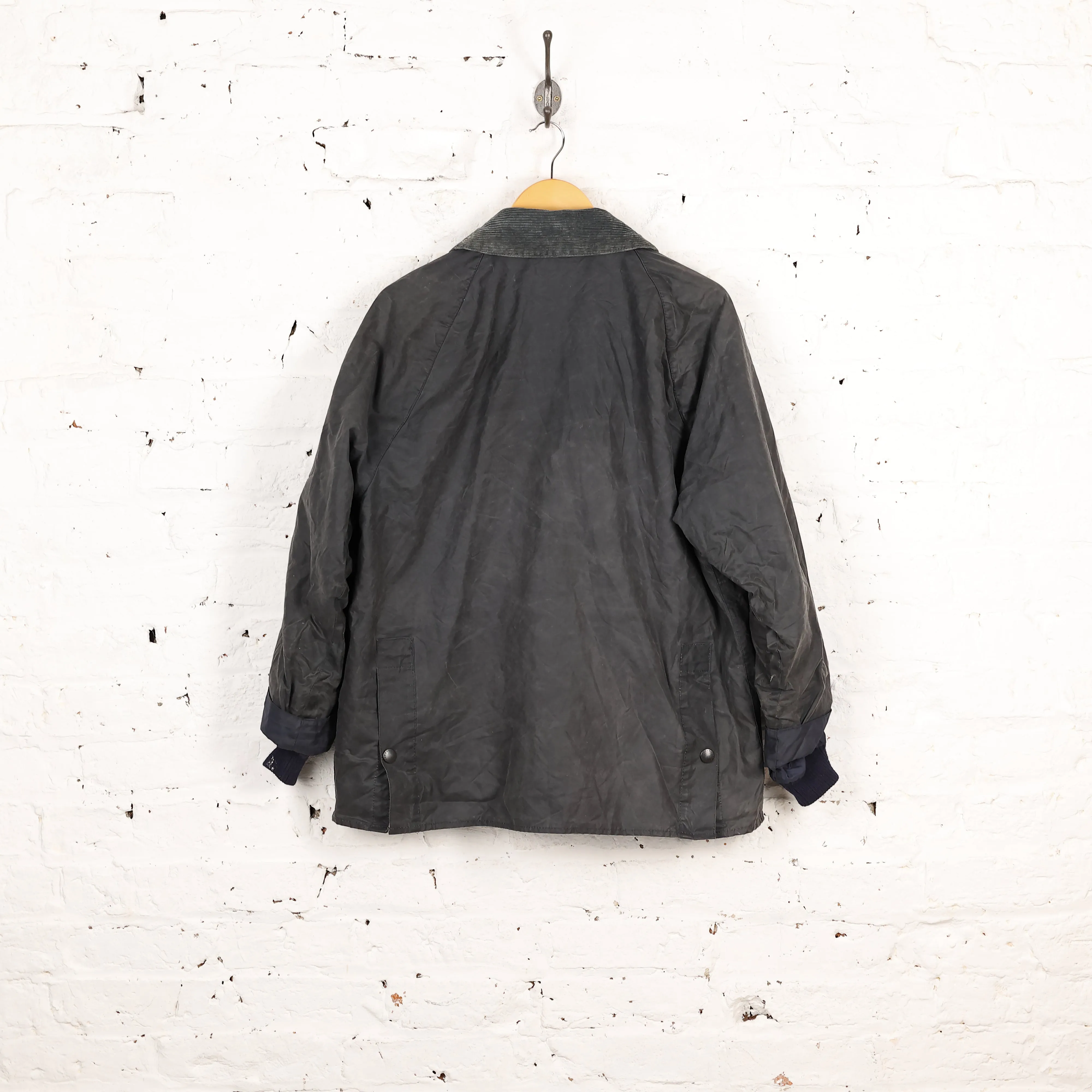 Barbour Bedale Wax Jacket Coat - Blue - M