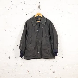 Barbour Bedale Wax Jacket Coat - Blue - M
