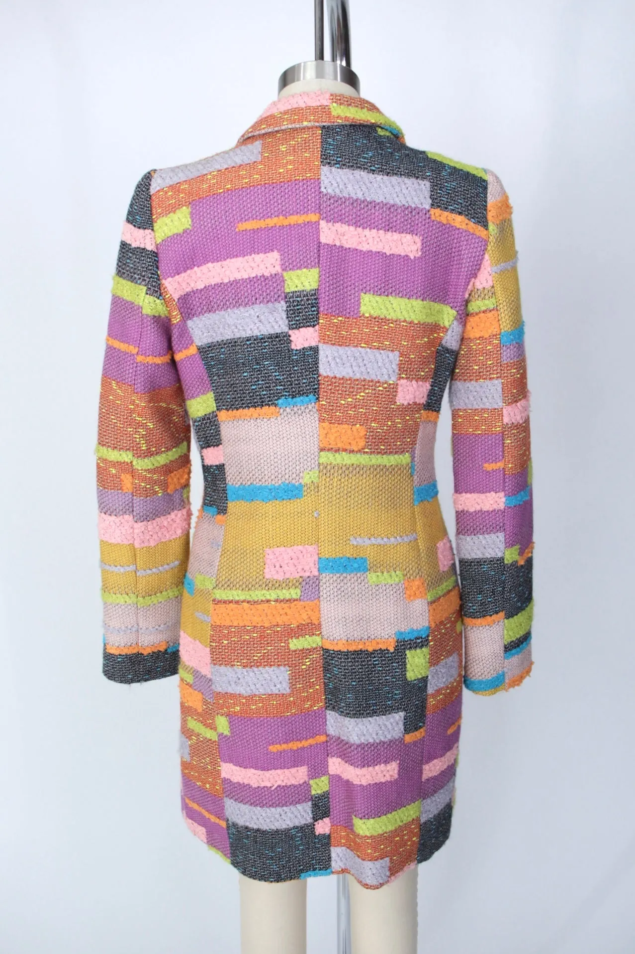 Bazar de Christian Lacroix Wool Patchwork Woven Coat