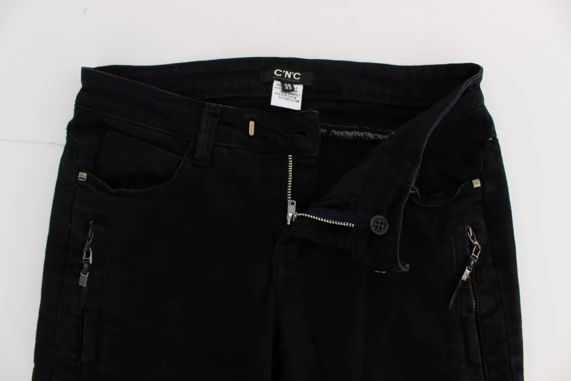 Black Cotton Slim Fit Denim Jeans