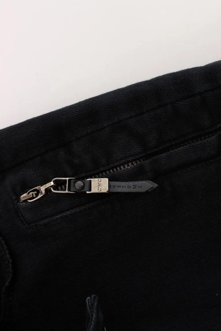 Black Cotton Slim Fit Denim Jeans