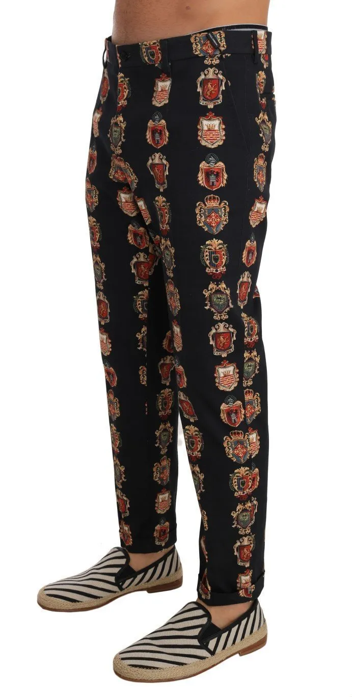 Black Cotton Slim Fit Pants