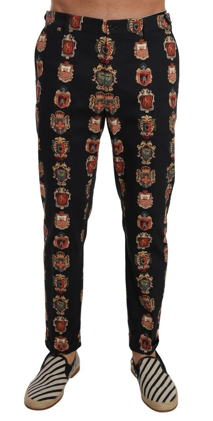 Black Cotton Slim Fit Pants