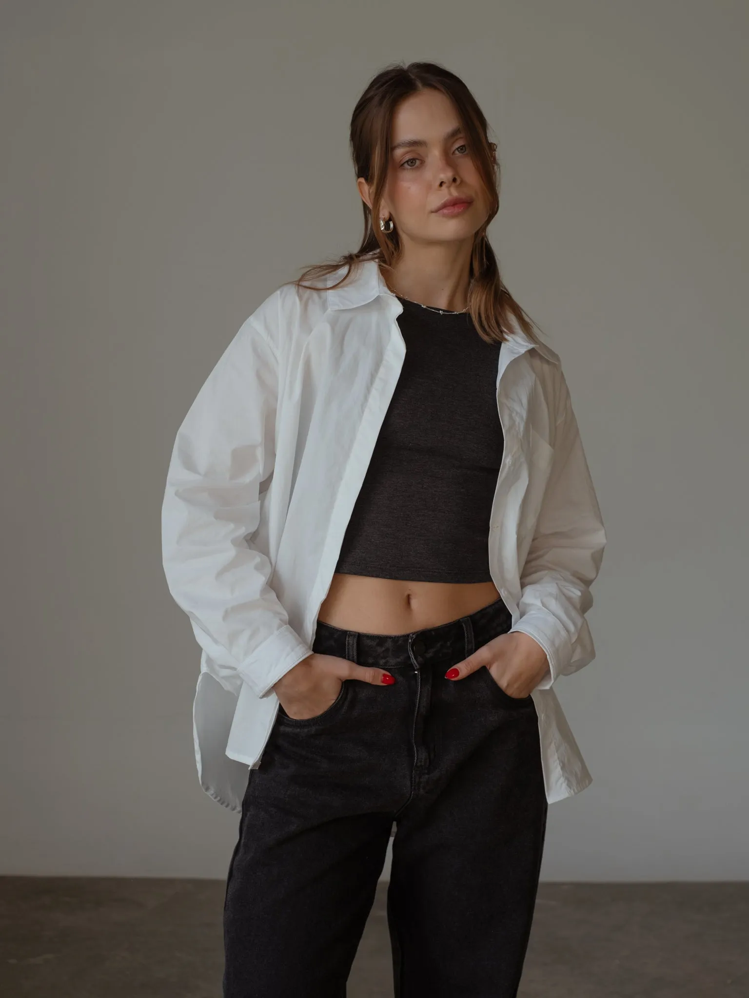 BOAT NECK TOP - GRAFITO GRAY