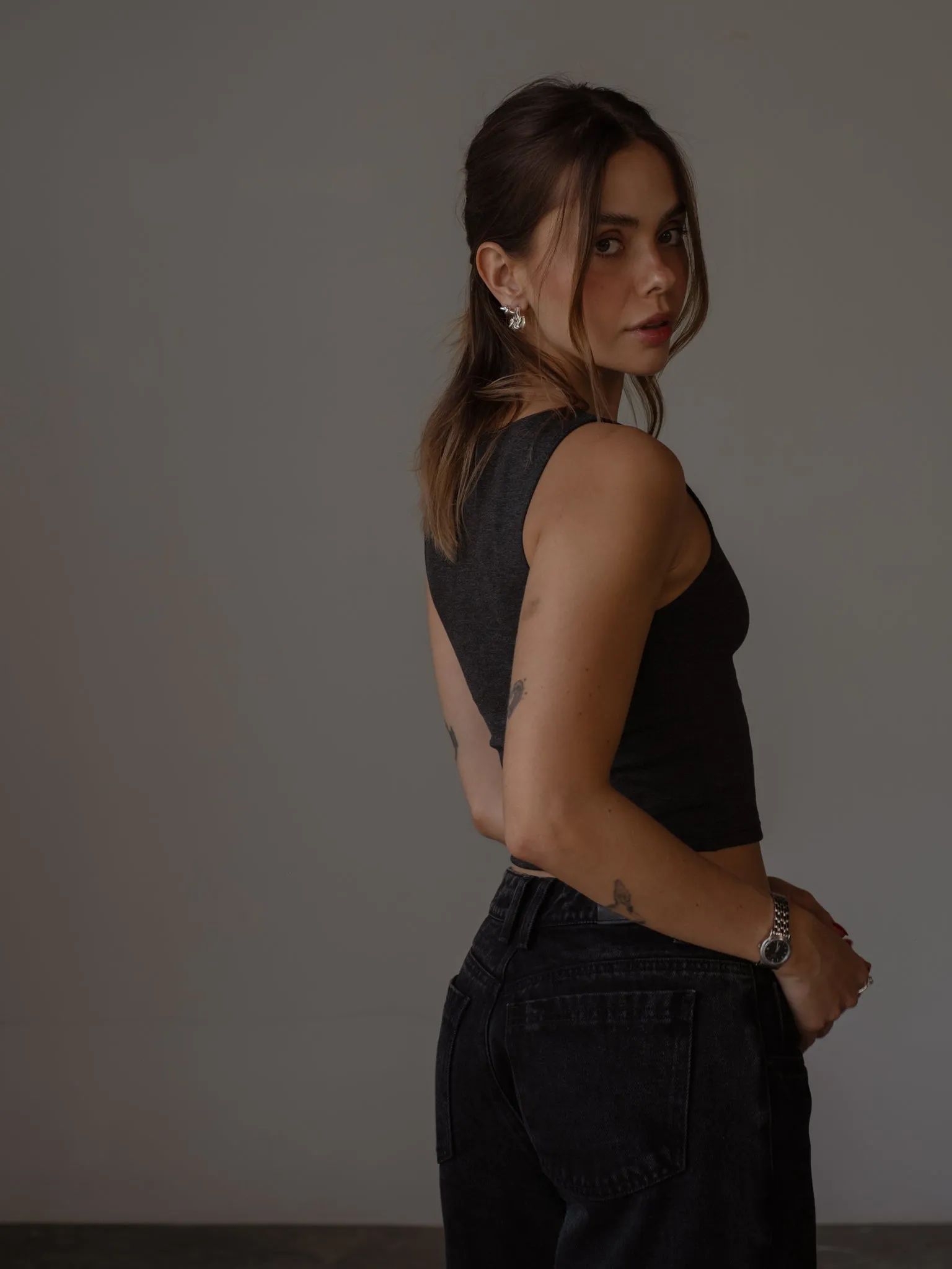 BOAT NECK TOP - GRAFITO GRAY