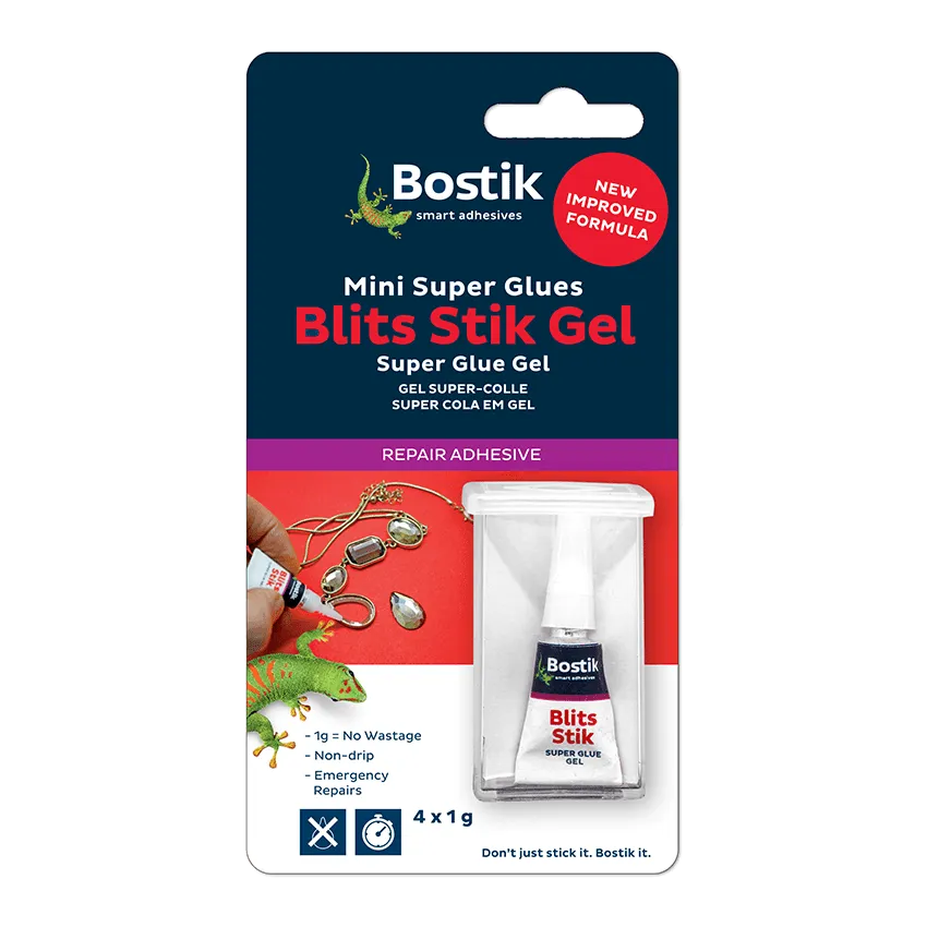 Bostik Glue Blits Stik Super Mini 4X1 g
