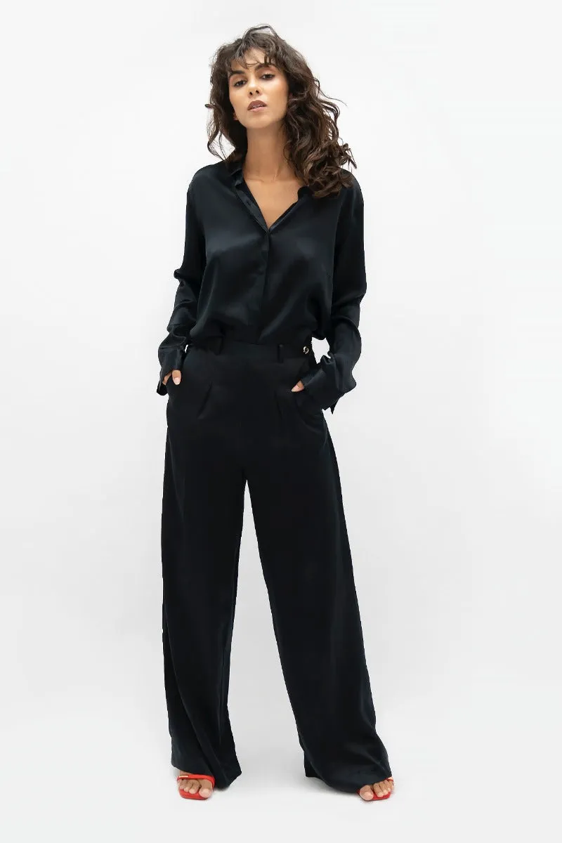 Branson  - Wide Leg Pants - Black