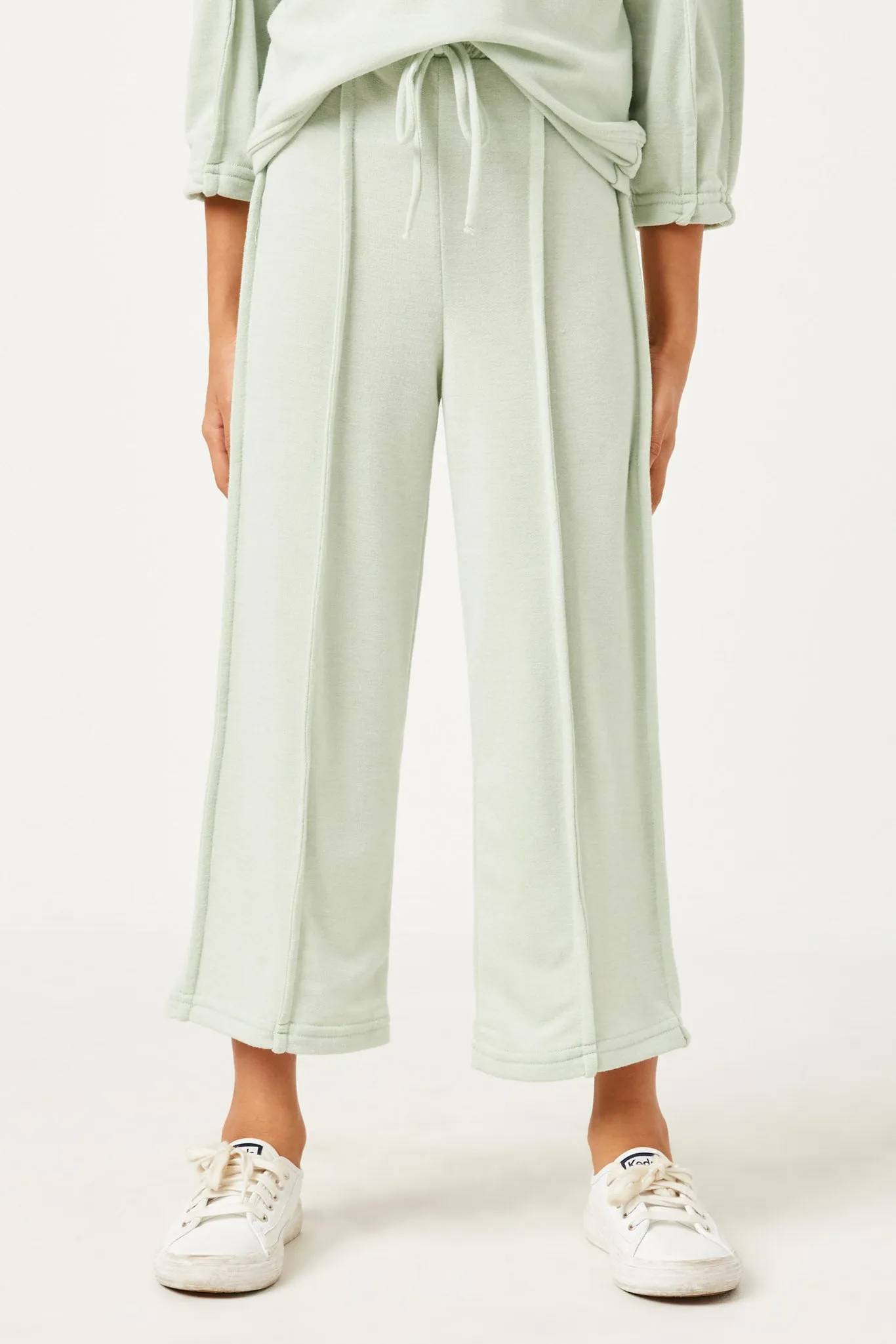 Brushed Terry Wide Leg Pants