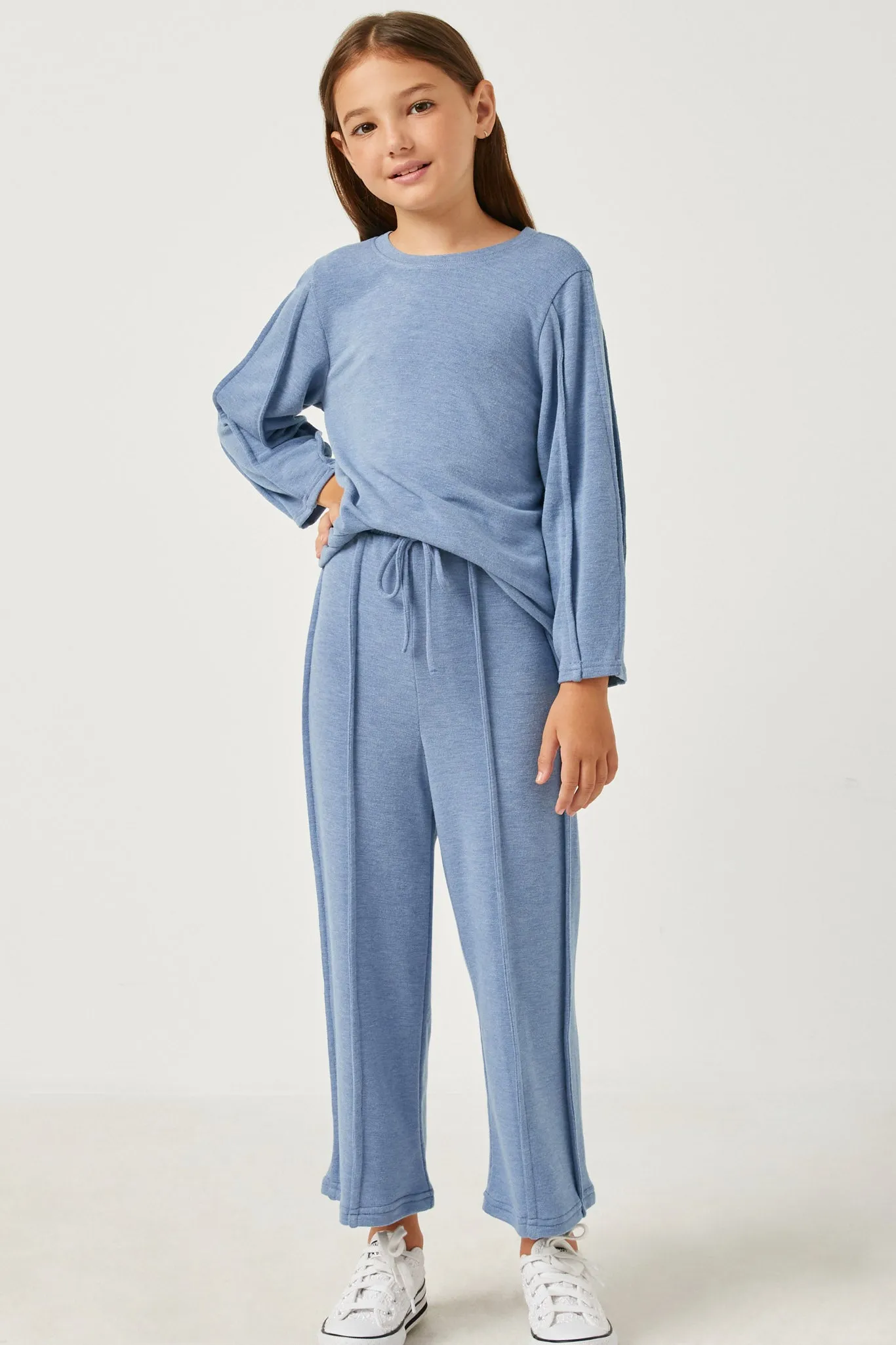 Brushed Terry Wide Leg Pants