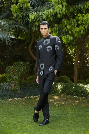 Cairo Bandhgala Open Jacket Set with Pants & Collarless Shirt
