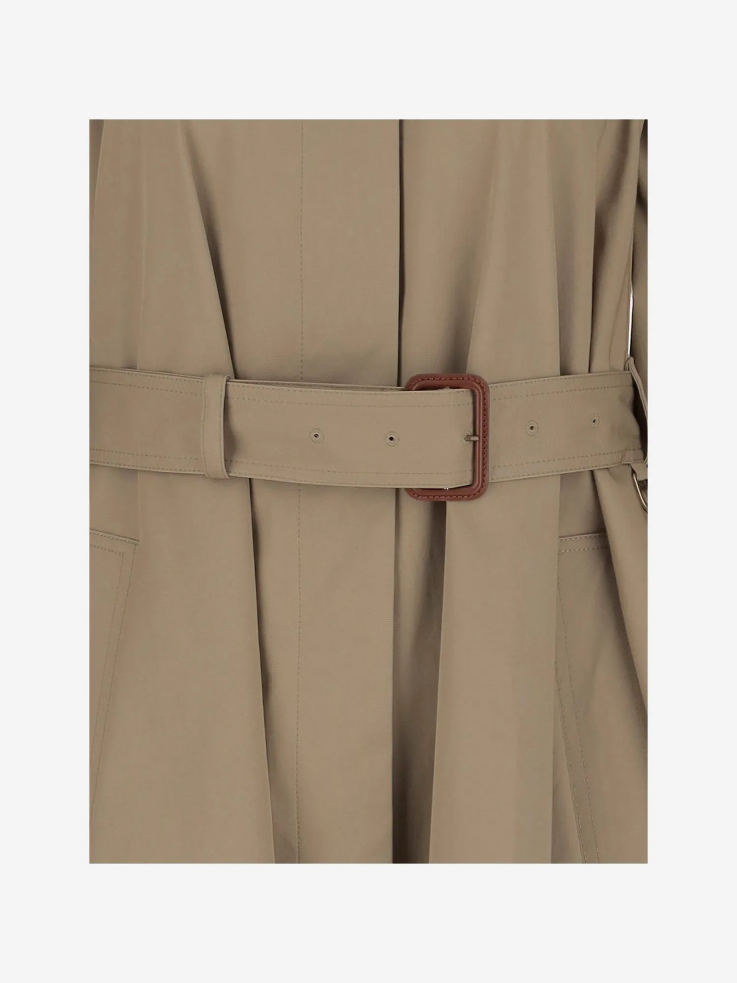 Chloè Long Trench Coat tillverkad av bomullsbardin