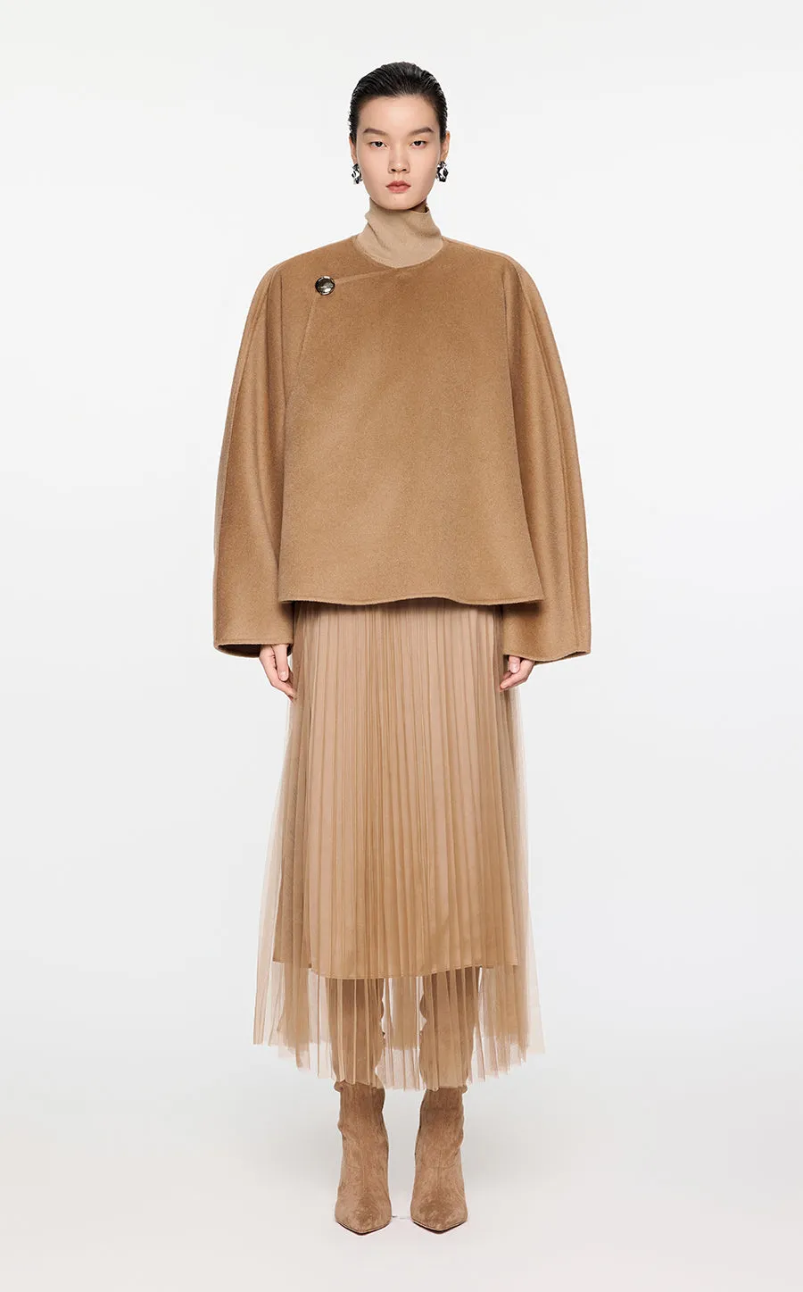 Coat / JNBY A-Shape Wool-Cashmere Jacket