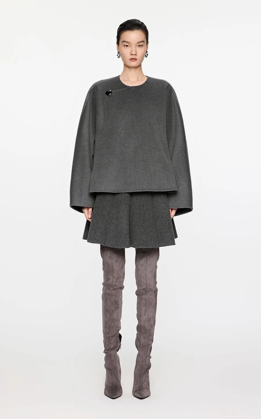 Coat / JNBY A-Shape Wool-Cashmere Jacket