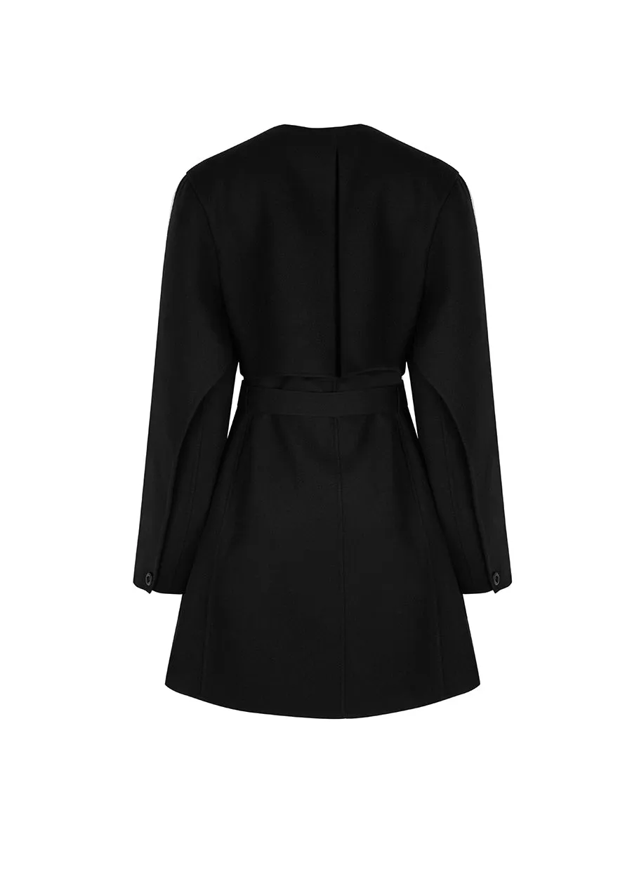Coat / JNBY Midi V-neck Wool Coat