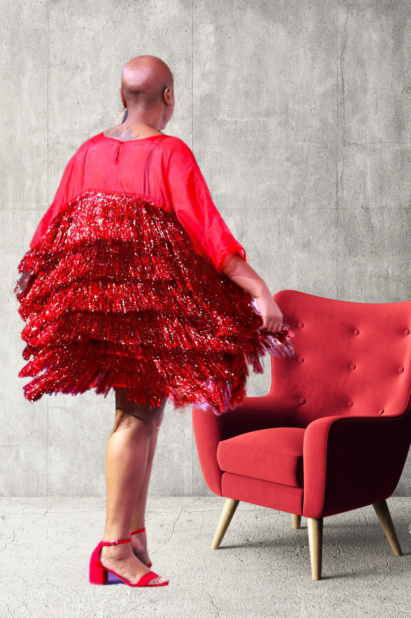 Cranberry Shimmy Dress