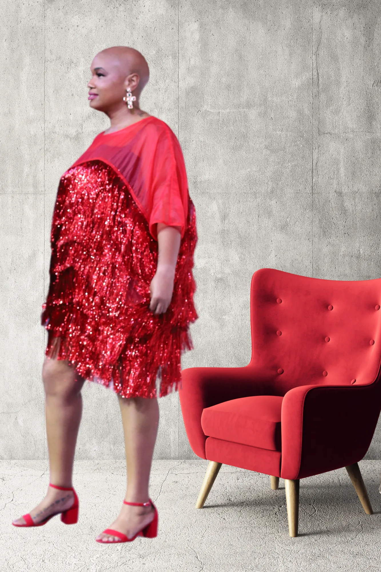 Cranberry Shimmy Dress
