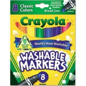 Crayola 8 Colour Broad Line Washable Marker 587808