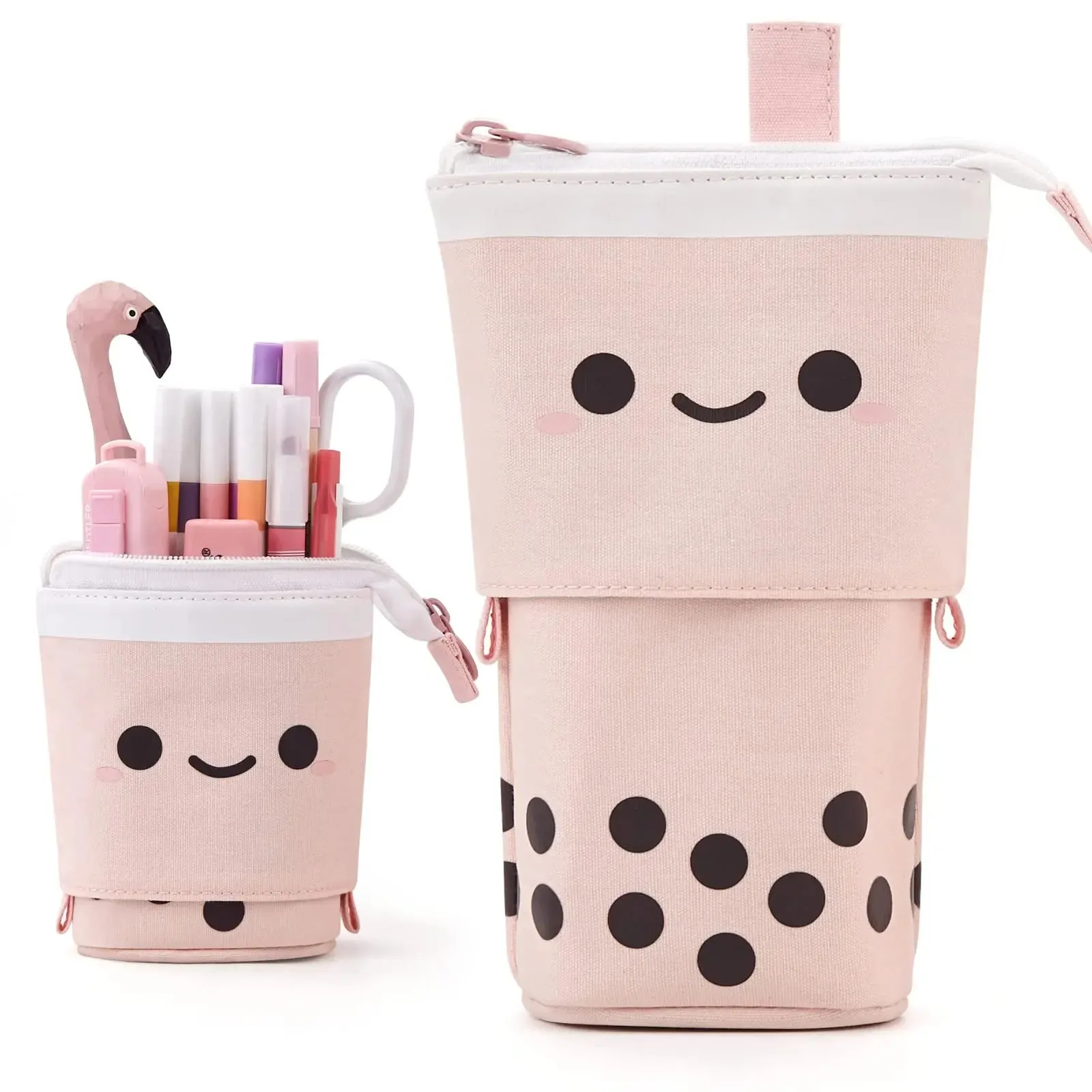 Cute Standing Milk Tea Pencil Case