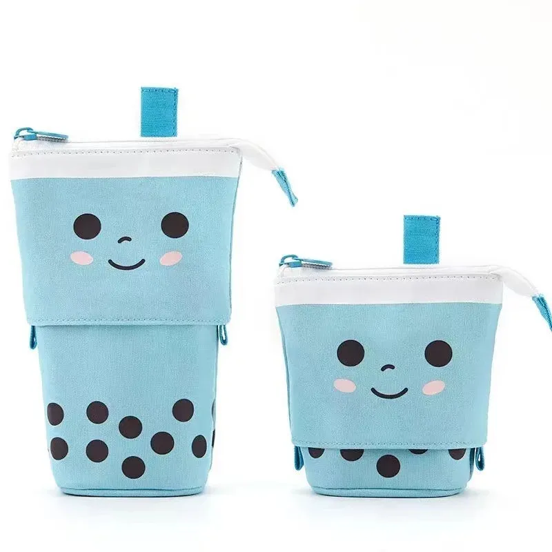 Cute Standing Milk Tea Pencil Case
