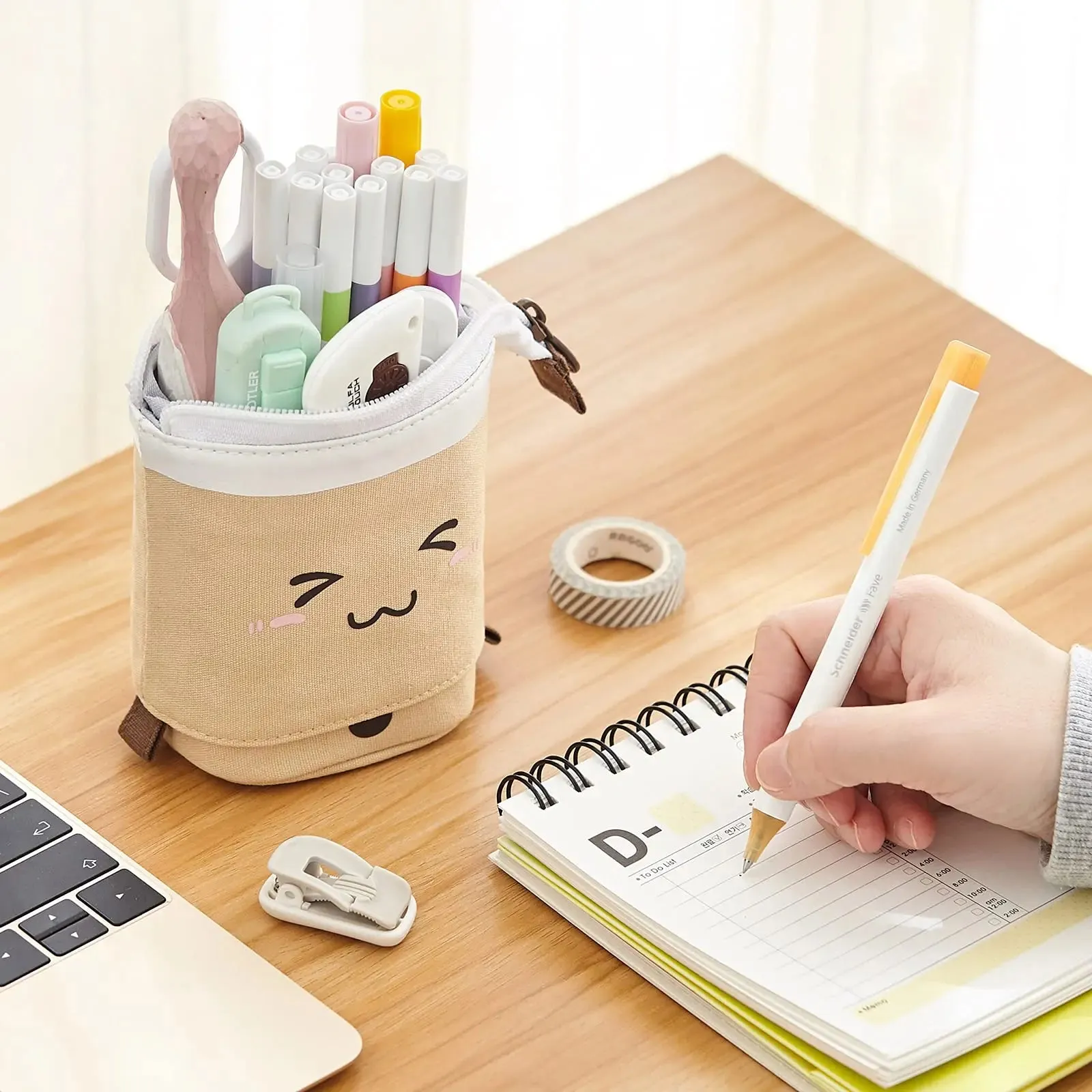 Cute Standing Milk Tea Pencil Case
