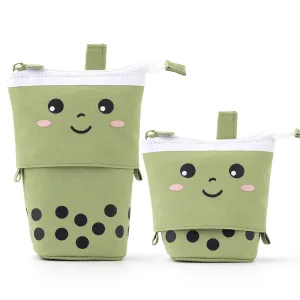 Cute Standing Milk Tea Pencil Case