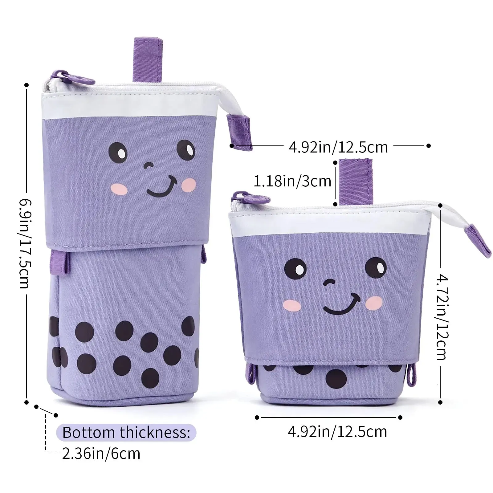 Cute Standing Milk Tea Pencil Case