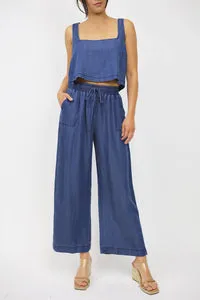 Denim Days Square Neck with Wide Leg Set