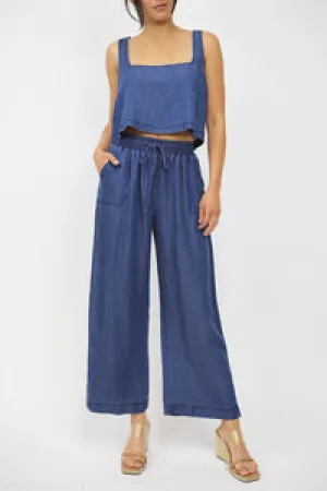 Denim Days Square Neck with Wide Leg Set